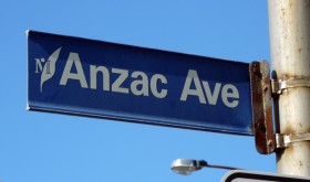 Anzac-Straßenschild