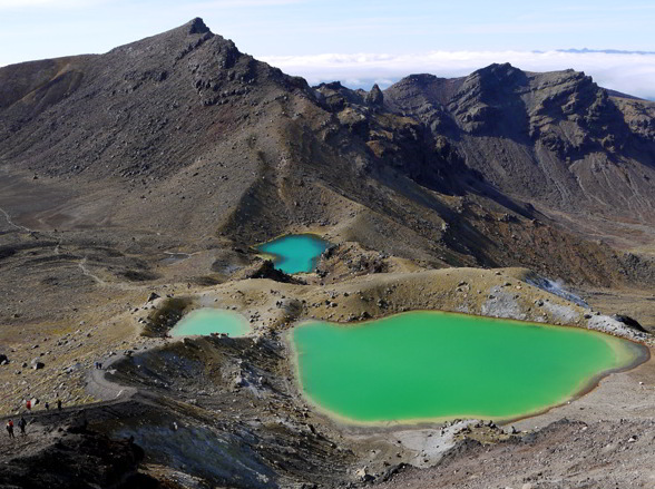 Beliebtes Foto-Motiv: Die Emerald-Lakes, Tongariro Alpine Crossing